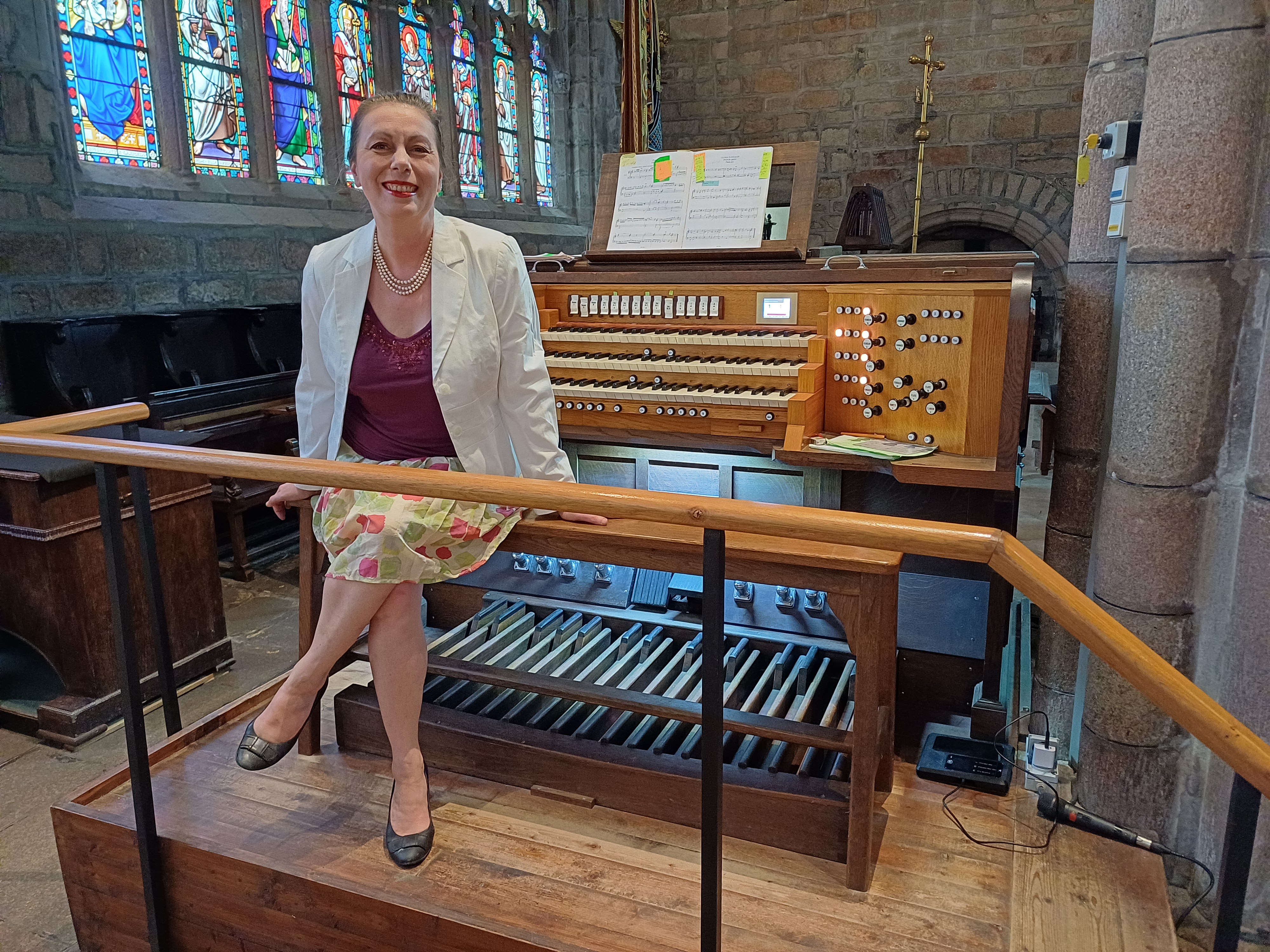 Claude Nadeau à l'orgue de Pont l'Abbé, Finistère